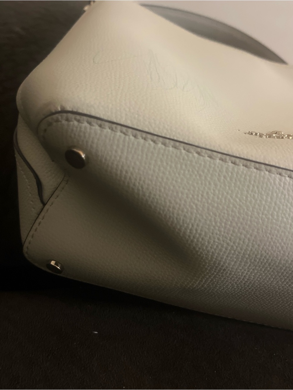 kate spade Cream Pebbled Leather Shoulder Bag with Gold Hardware - Picture 5 of 7